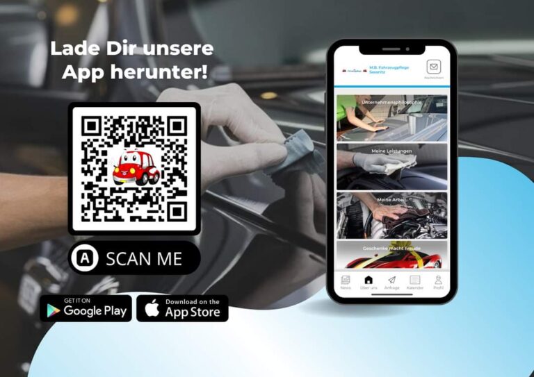 Unsere M.B. Fahrzeugpflege App